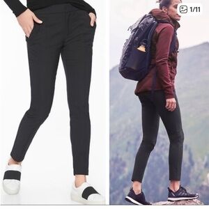 Athleta wander stash skinny pant black size 8